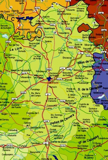 Mapa pequeo de Burgos