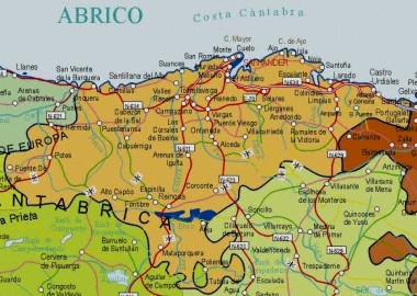 Mapa pequeo de Cantabria