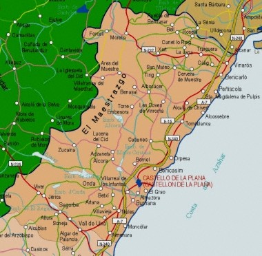 Mapa pequeo de Castelln