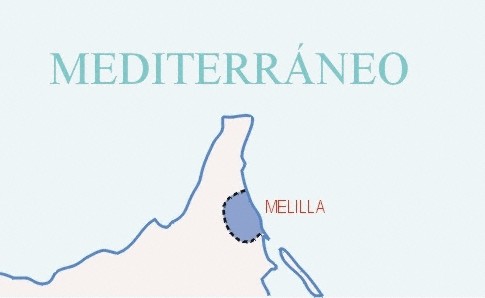 Mapa grande de Melilla