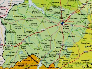 Mapa pequeo de Salamanca