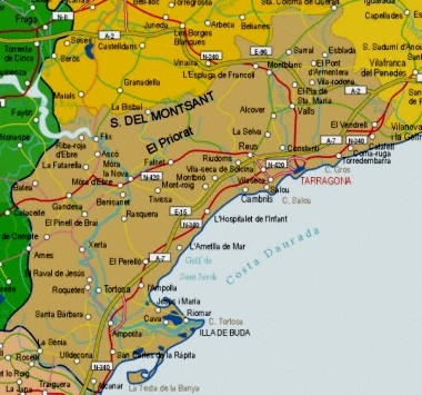 Mapa pequeo de Tarragona
