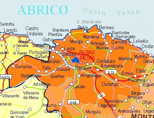 Mapa grande de Vizcaya