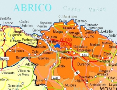 Mapa pequeo de Vizcaya