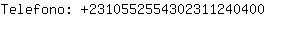 Telefono: 231055255430231124....