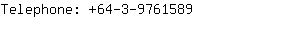 Telephone: 64-3-976....