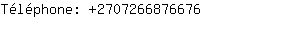 Téléphone: 270726687....
