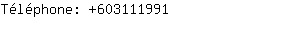 Téléphone: 60311....