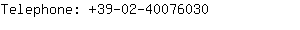 Telephone: 39-02-4007....