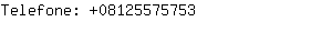 Telefone: 0812557....