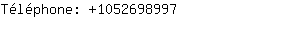Téléphone: 105269....
