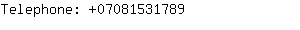 Telephone: 0708153....