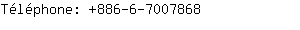 Tlphone: 886-6-700....