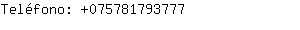 Teléfono: 07578179....