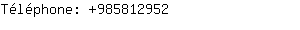 Téléphone: 98581....