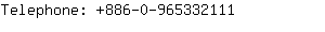 Telephone: 886-0-96533....