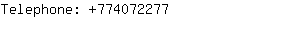 Telephone: 77407....