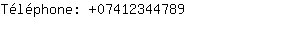 Téléphone: 0741234....