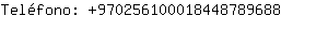 Telfono: 97025610001844878....