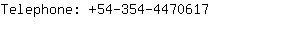 Telephone: 54-354-447....