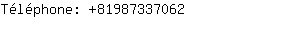 Téléphone: 8198733....