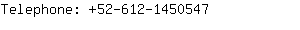 Telephone: 52-612-145....