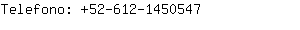 Telefono: 52-612-145....