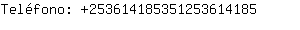 Telfono: 25361418535125361....