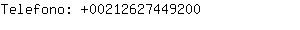 Telefono: 0021262744....