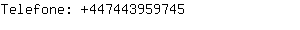 Telefone: 44744395....