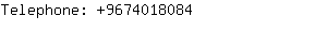 Telephone: 967401....