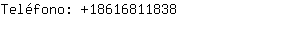 Teléfono: 1861681....
