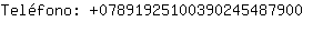 Telfono: 0789192510039024548....