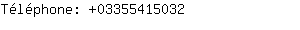 Téléphone: 0335541....