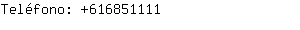 Teléfono: 61685....