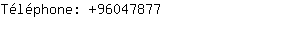 Téléphone: 9604....