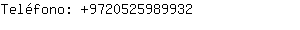 Teléfono: 972052598....