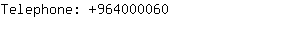 Telephone: 96400....