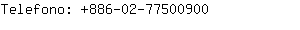 Telefono: 886-02-7750....