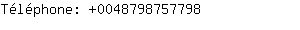 Tlphone: 004879875....