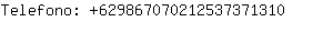 Telefono: 62986707021253737....