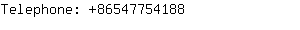 Telephone: 8654775....