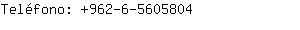 Teléfono: 962-6-560....