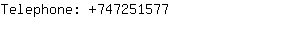 Telephone: 74725....