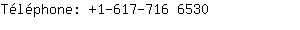 Tlphone: 1-617-716 ....