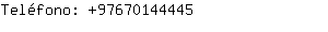 Teléfono: 9767014....