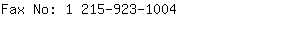 Fax No: 1 215-923-....