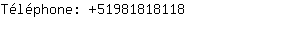 Téléphone: 5198181....