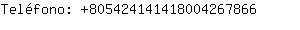 Telfono: 80542414141800426....