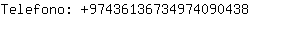 Telefono: 9743613673497409....